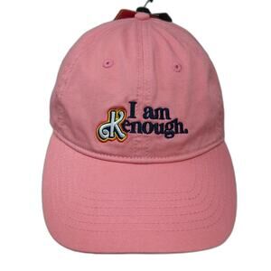 Barbie I Am Kenough Pink Baseball Cap Hat Movie Graphic Logo Cotton W/Tags
